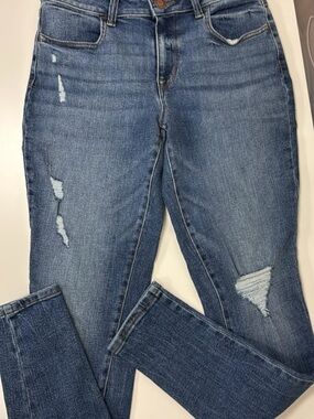 Maurices Women's Distressed Blue Skinny Jeans